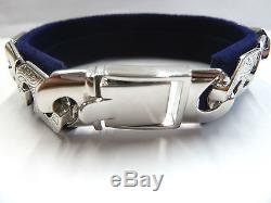 Solid Sterling Silver. 925 Patterned Link Men's Bracelet 43 grams -Heavy