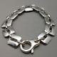 Solid Sterling Silver Square Link Bracelet Hallmarked 39.6g 19cm (7.5)