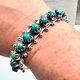 Southwest Style Blue Green Turquoise Sterling Silver 925 Cuff Bracelet 61 Grams