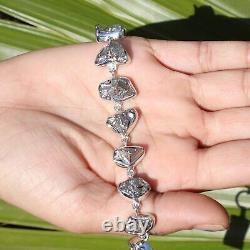 Starry Night Elegance 925 Sterling Silver Meteorite Bracelet Adjustable Jewelry