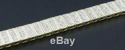 Statement Diamond Bracelet Mens Sterling Silver 8.0 Pave Round Cut 5.50 Ct