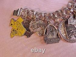 Sterling Charm Bracelet & 35 Charms Jacoby Bender