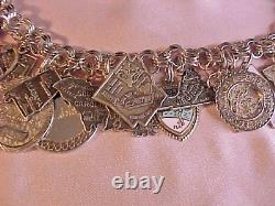 Sterling Charm Bracelet & 35 Charms Jacoby Bender