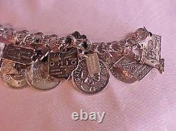 Sterling Charm Bracelet & 35 Charms Jacoby Bender