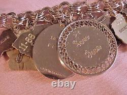 Sterling Charm Bracelet & 35 Charms Jacoby Bender