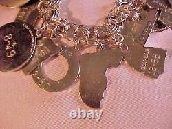 Sterling Charm Bracelet & 35 Charms Jacoby Bender