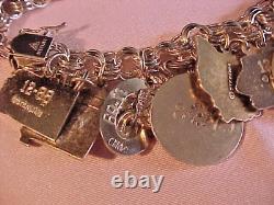 Sterling Charm Bracelet & 35 Charms Jacoby Bender