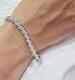 Sterling Silver925 Cubic Zirconia 6ct Pear Cut Tennis 7inch Women's Bracelet