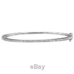 Sterling Silver 1/4 Ct Diamond TW Bangle Bracelet GH I3