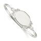 Sterling Silver 26mm Oval Locket Bangle Bracelet Holiday Gift For Women