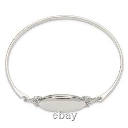 Sterling Silver 26mm Oval Locket Bangle Bracelet Holiday Gift For Women