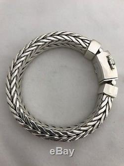 Sterling Silver. 925 HEAVY THICK 1/2 WIDE 10MM THICK WHEAT 9 Bracelet
