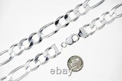 Sterling Silver 925 Men's Italy FIGARO Chain Necklace or Bracelet 7-34