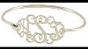 Sterling Silver Bangle Style Monogram Bracelet