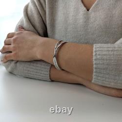 Sterling Silver Bangle Triple Russian Wedding Classic Bracelet Silverly