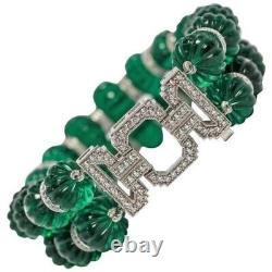 Sterling Silver Bangle With Cubic Zirconia 925 Round Shape Green Women Bracelet