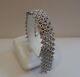 Sterling Silver Designer Italian Made Tennis Bracelet 4 Ct Lab Created Stones