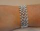 Sterling Silver Designer Italian Made Tennis Bracelet Lab Created Diamonds