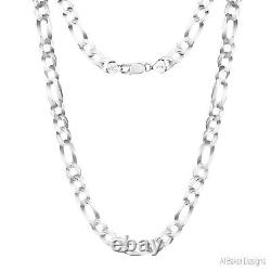 Sterling Silver Figaro Solid Chain Necklace or Bracelet 925 Italy Men Women Boys