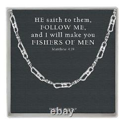 Sterling Silver Fisher Of Men Bracelet or Necklace Inspirational Gift