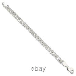 Sterling Silver Polished and Textured 7.5 Bracelet for Women 13.51g