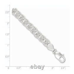 Sterling Silver Polished and Textured 7.5 Bracelet for Women 13.51g