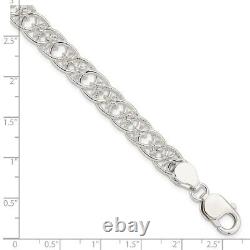 Sterling Silver Polished and Textured 7.5 Bracelet for Women 13.51g