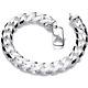 Sterling Silver Solid Heavy Polished Curb 8.5 Inch / 21cm Bracelet Chain (0235)