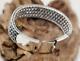Sterling Silver Wide Multi-braided Bracelet With Box Clasp. Size 7.5