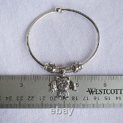 Sterling Silver Yorkie Puppy Angel Bracelet