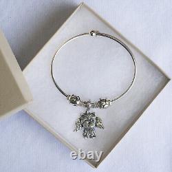 Sterling Silver Yorkie Puppy Angel Bracelet