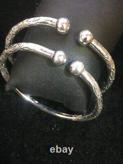 Sterling silver. 925, west indian bangle bracelet set