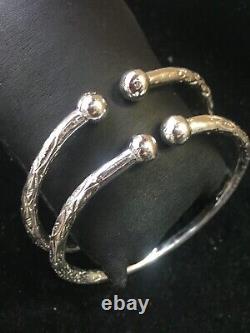 Sterling silver. 925, west indian bangle bracelet set