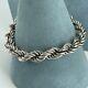 Sterling Silver Bracelet Chunky Heavy Twisted Rope Chain 21cm 42.3g 10mm
