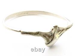 Sterling silver modernist bangle bracelet by GIFA of Denmark abstract design