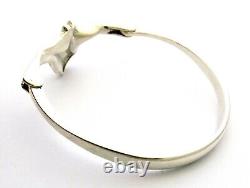 Sterling silver modernist bangle bracelet by GIFA of Denmark abstract design
