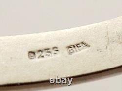 Sterling silver modernist bangle bracelet by GIFA of Denmark abstract design