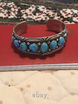 Sterling silver turquoise bracelet cuff