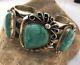 Stunning Sterling Silver Mens Bracelet Turquoise Native American Ln Gift