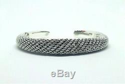 Stylish Men's Tribal Bali Solid 925 Sterling Silver Open Cuff Bracelet