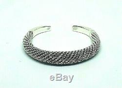 Stylish Men's Tribal Bali Solid 925 Sterling Silver Open Cuff Bracelet