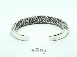 Stylish Men's Tribal Bali Solid 925 Sterling Silver Open Cuff Bracelet