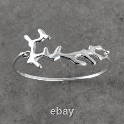 TAXCO. 925 STERLING SILVER STYLISH CORAL BANGLE BRACELET Mexican Jewelry