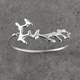 Taxco. 925 Sterling Silver Stylish Coral Bangle Bracelet Mexican Jewelry