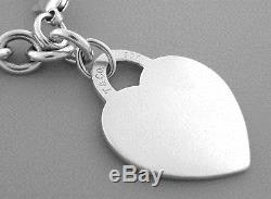 TIFFANY & Co. STERLING SILVER PLEASE RETURN TO. XL HEART TAG BRACELET XTRA LARGE