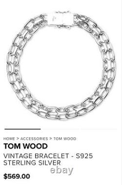 TOM WOOD VINTAGE BRACELET- S925 STERLING SILVER $ 569 Value