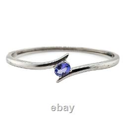 Tanzanite Sterling Silver Bangle Bracelet 11.3g