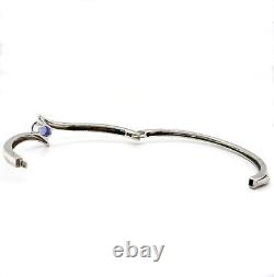 Tanzanite Sterling Silver Bangle Bracelet 11.3g