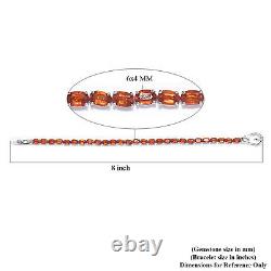 Tennis Bracelet 925 Sterling Silver Platinum Over Kyanite Size 7.25 Ct 16.8