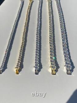 Tennis Bracelet SOLID 925 Sterling Silver MOISSANITE Pass Diamond Tester 3-7mm